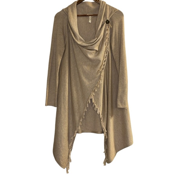 Matilda Jane Come On Over Cardigan Size Medium Fringe Tassel Hem - Picture 3 of 11